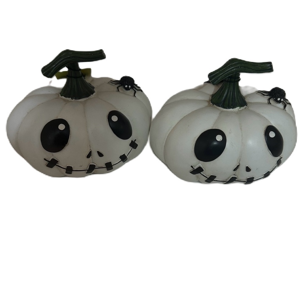 Pumpkin Decor Set Black White Halloween Fall Home Decor - Picture 6 of 15